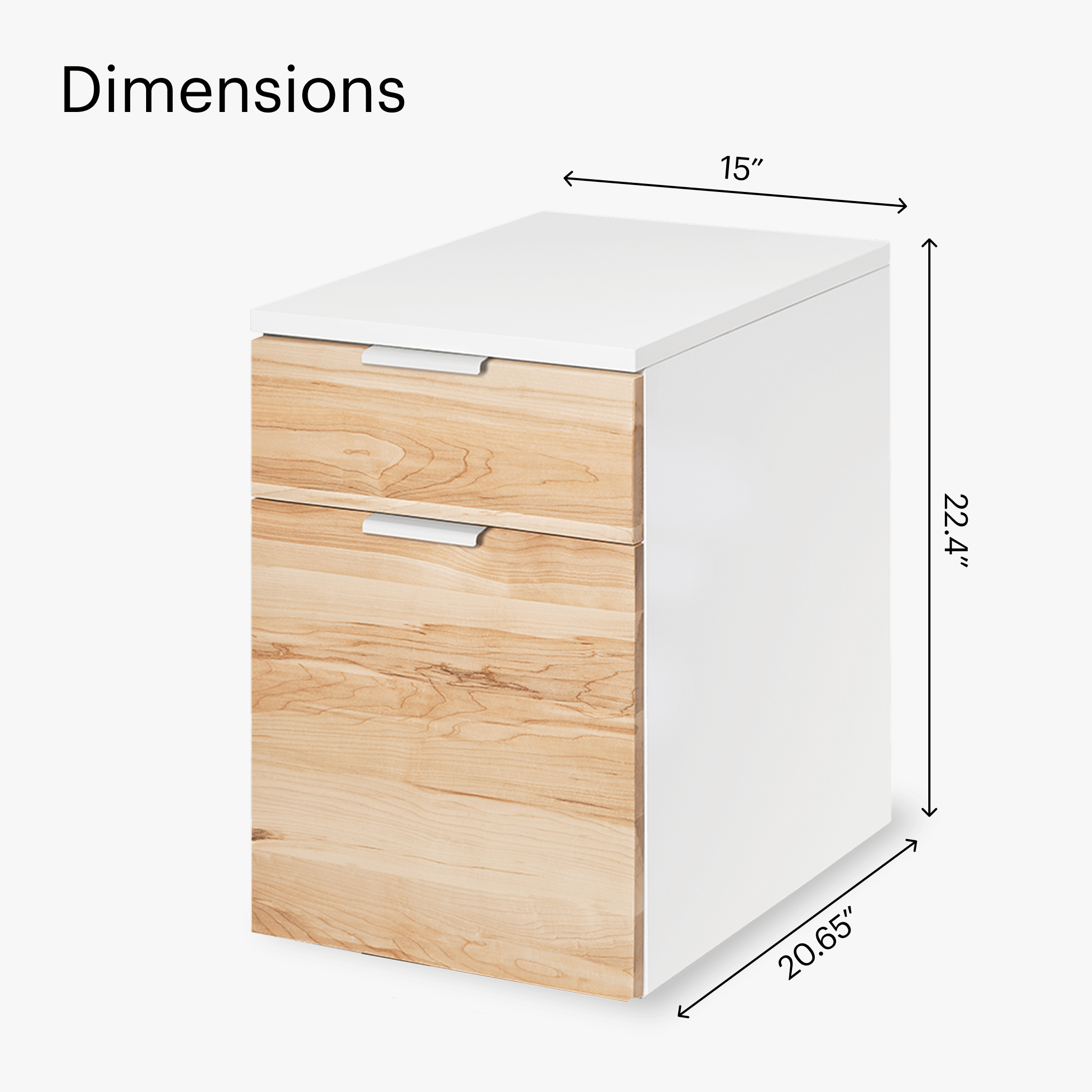 Neat Filing Cabinet - White-Maple-None - Blanc-Érable-Aucun