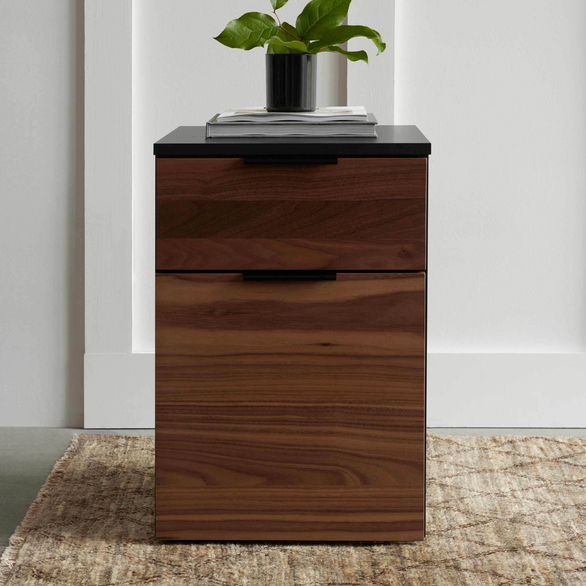 Neat Filing Cabinet - Black-Walnut-None - Noir-Noyer-Aucun