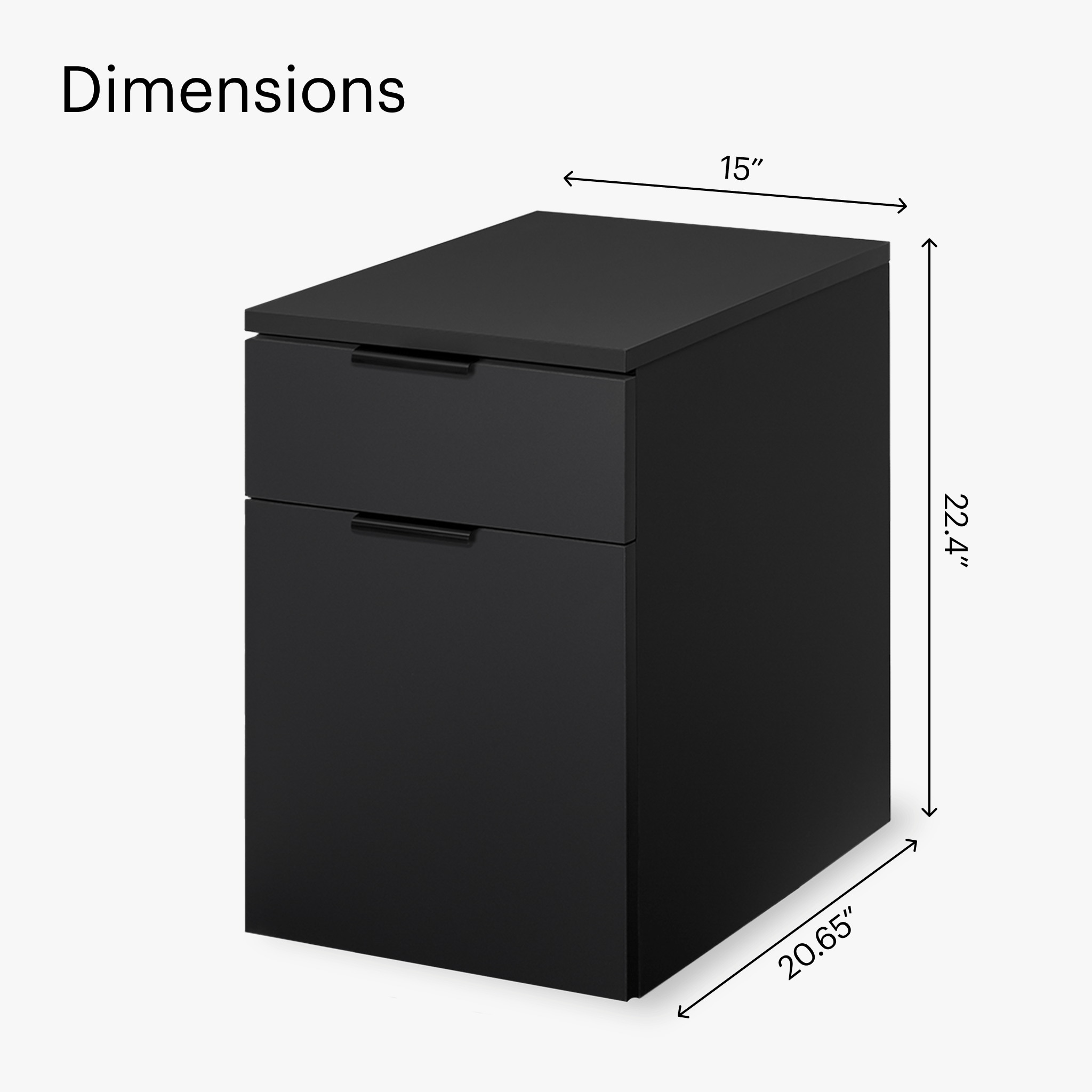 Neat Filing Cabinet - Black-Black-None - Noir-Noir-Aucun
