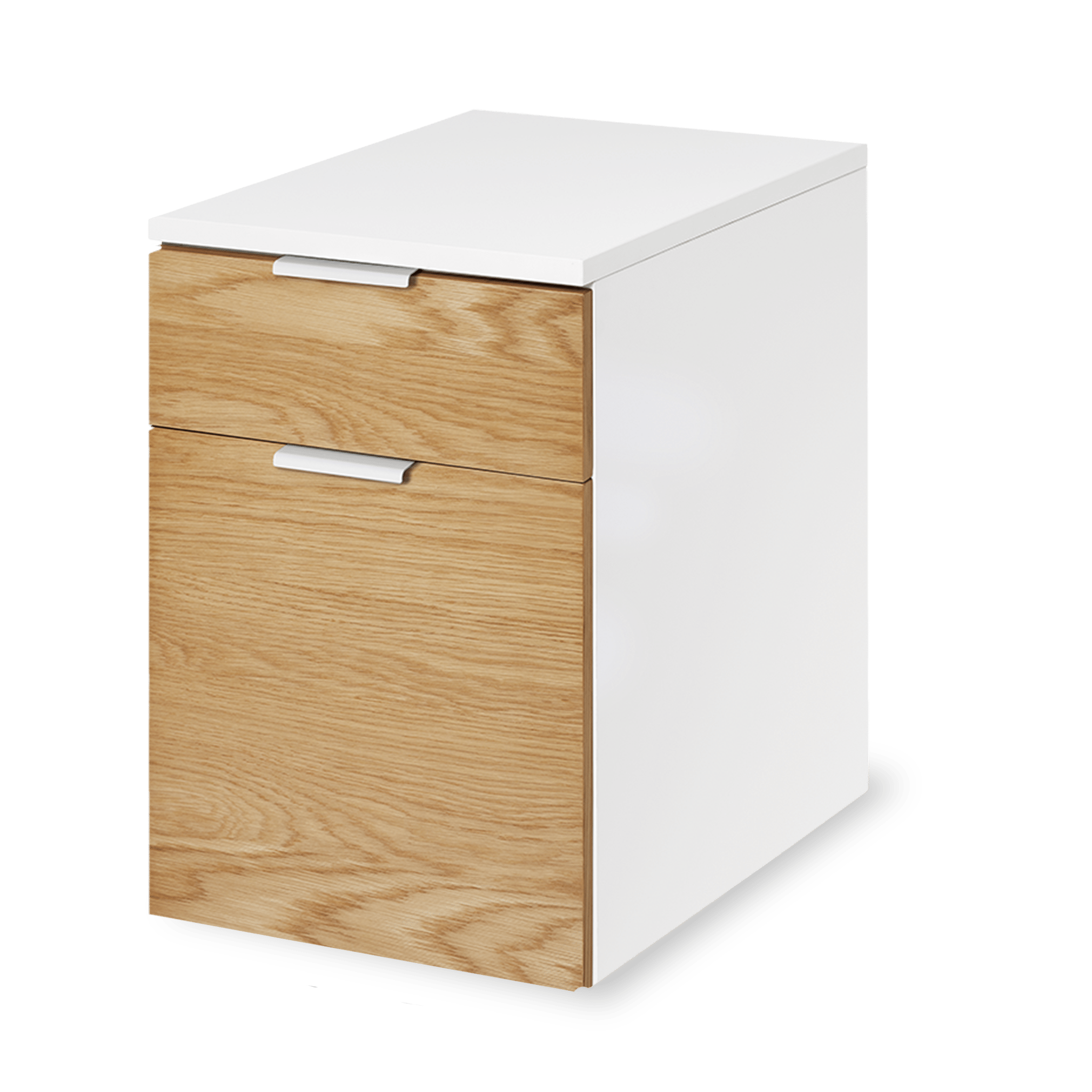 Neat Filing Cabinet - White-White Oak-None - Blanc-Chêne Blanc-Aucun