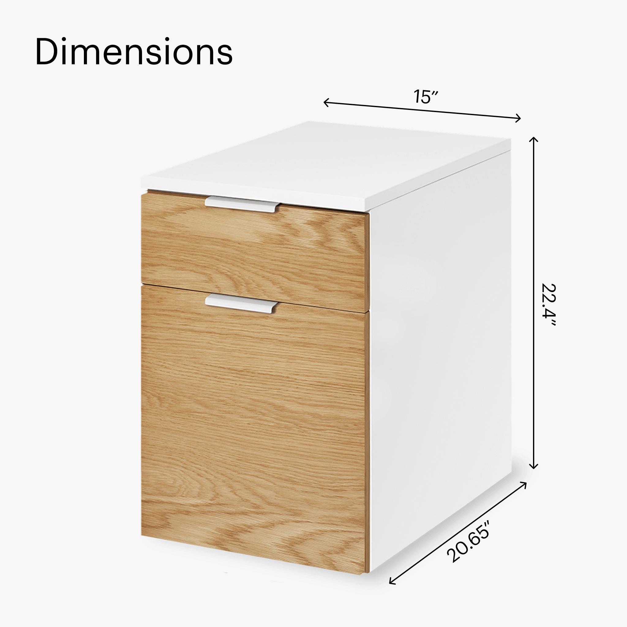 Neat Filing Cabinet - White-White Oak-None - Blanc-Chêne Blanc-Aucun
