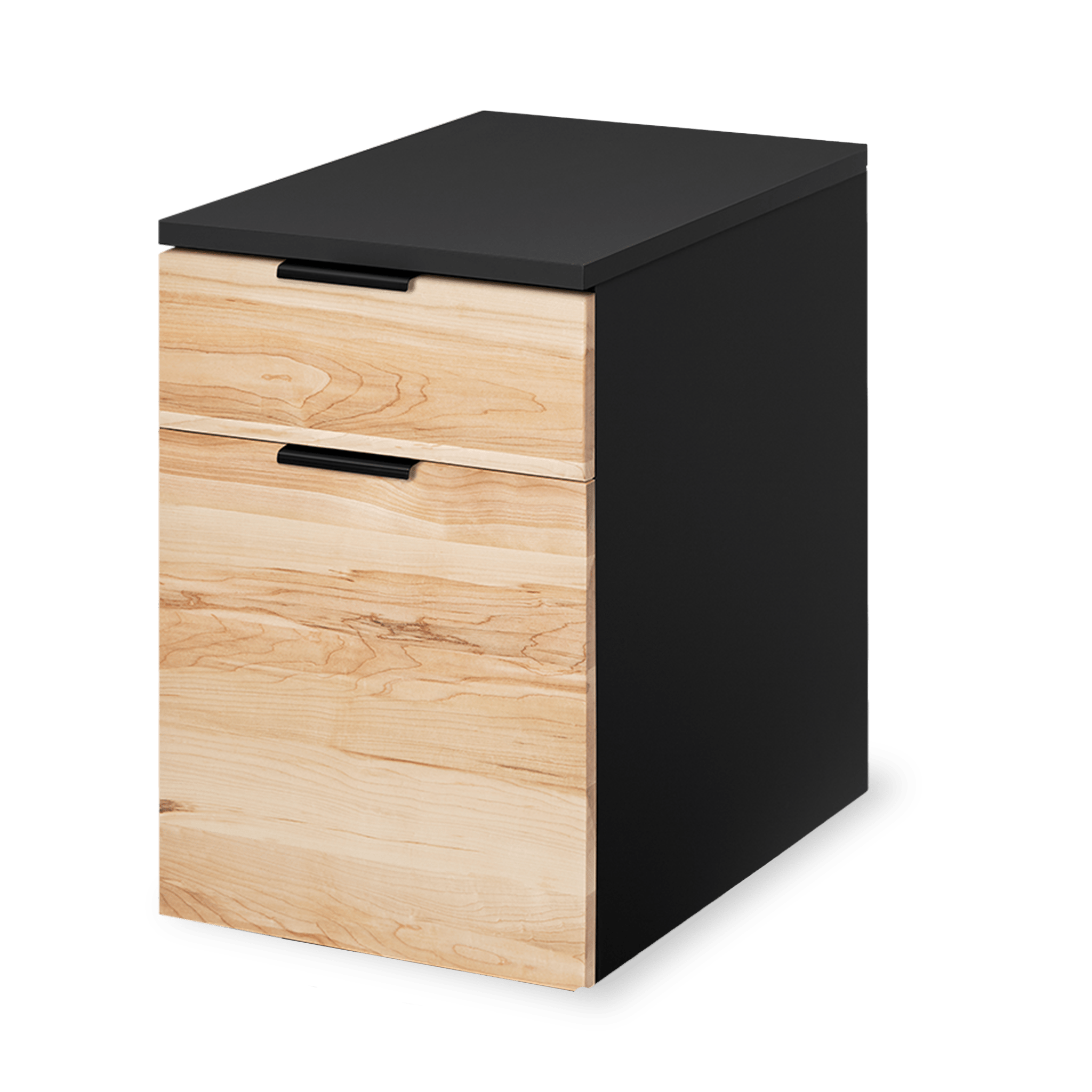 Neat Filing Cabinet - Black-Maple-None - Noir-Érable-Aucun