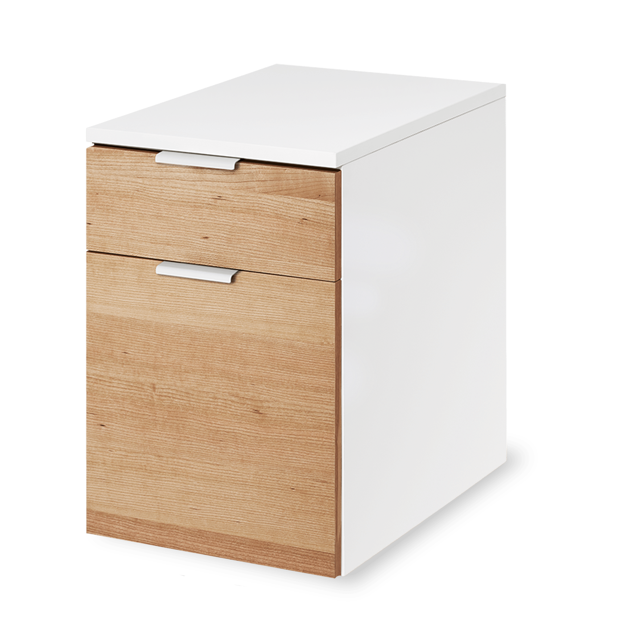 Neat Filing Cabinet - White-Cherrywood-None - Blanc-Cerisier-Aucun