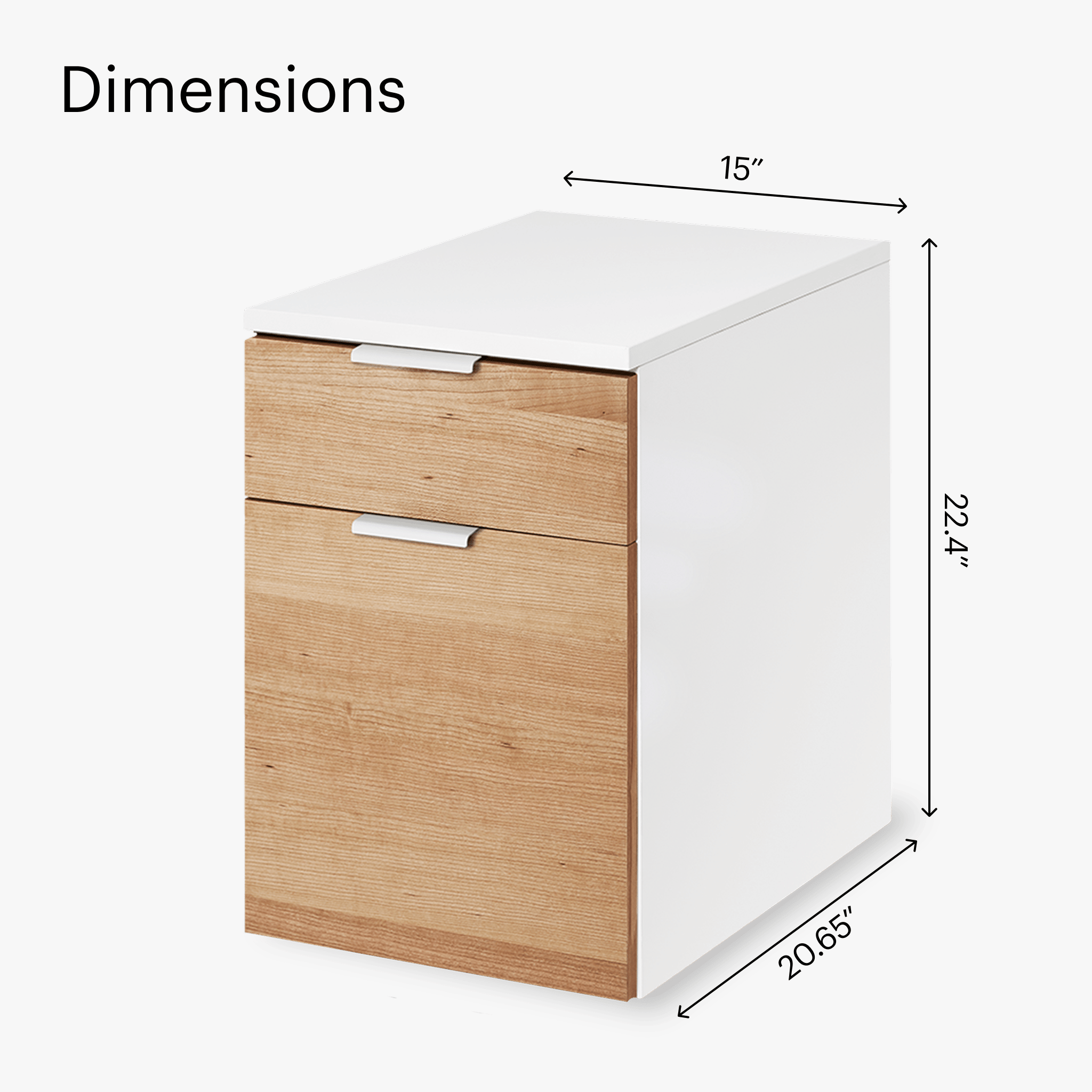 Neat Filing Cabinet - White-Cherrywood-None - Blanc-Cerisier-Aucun