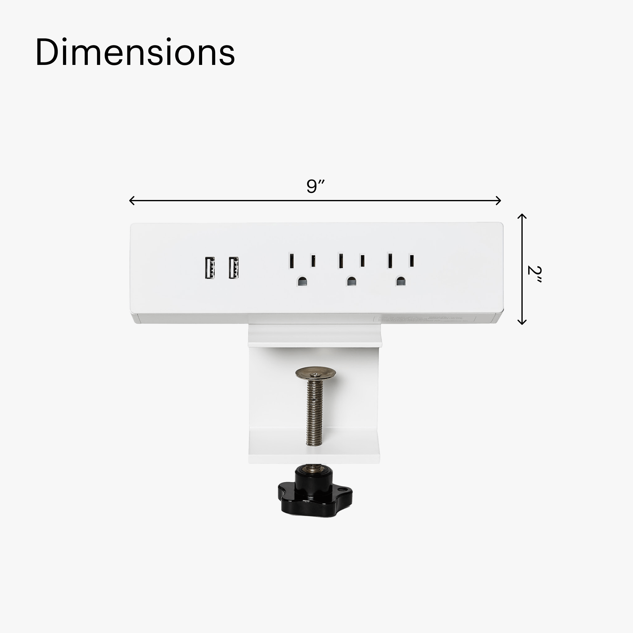 On Desk Power Bar - White-On Desk - Blanche-Sur bureau - first-image