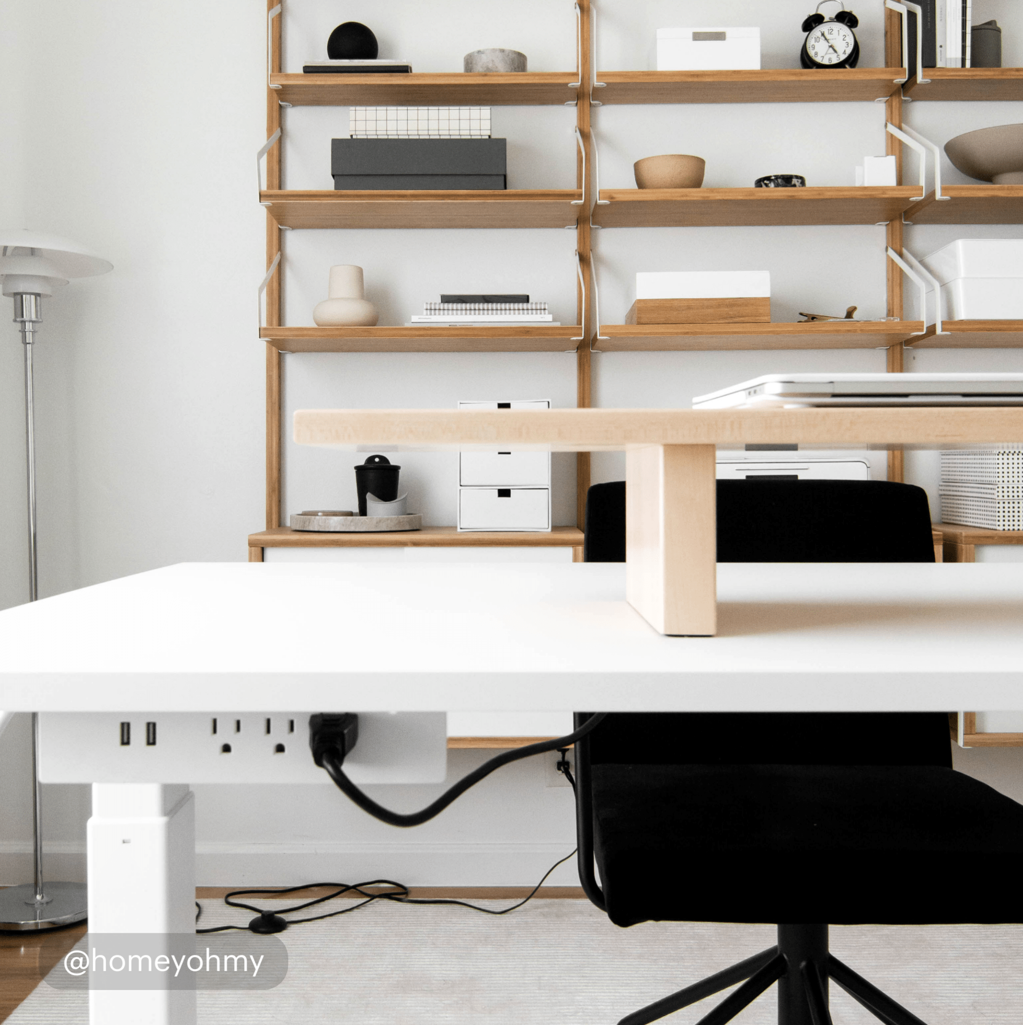 Under Desk Power Bar - White-Under_Desk - Blanche-Sous_bureau - - first-image