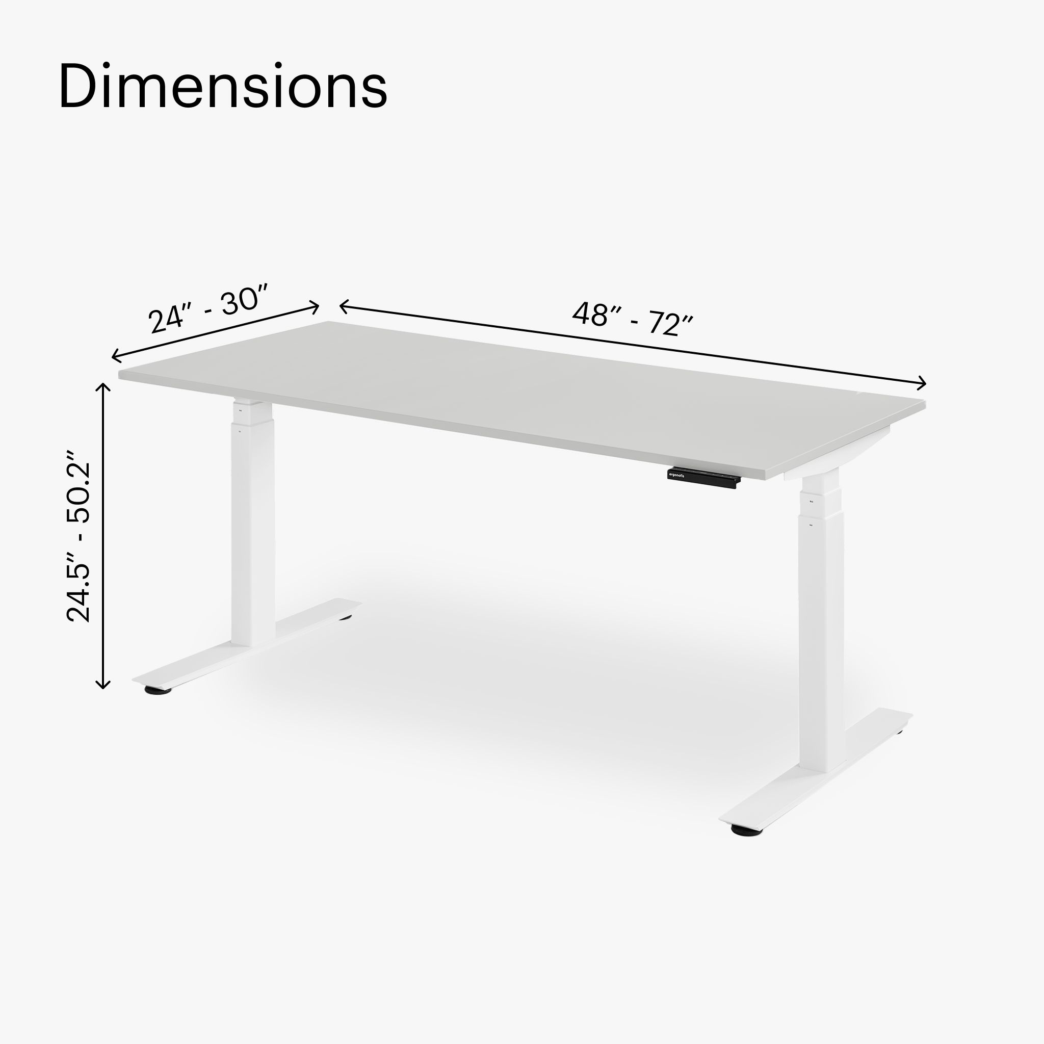 Shift Standing Desk - Pale Grey/White - Gris Clair/Blanc