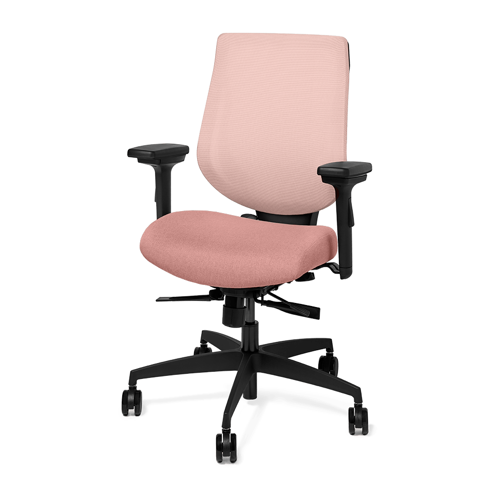 Small YouToo Ergonomic Chair - Black-Petal – Pinky - Noir-Petal – Pinky