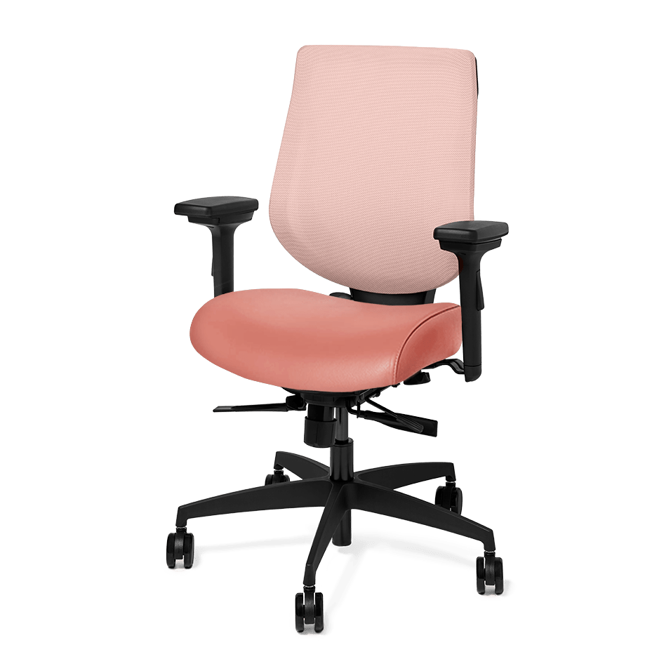 Small YouToo Ergonomic Chair - Black-Petal – Pinky - Noir-Petal – Pinky