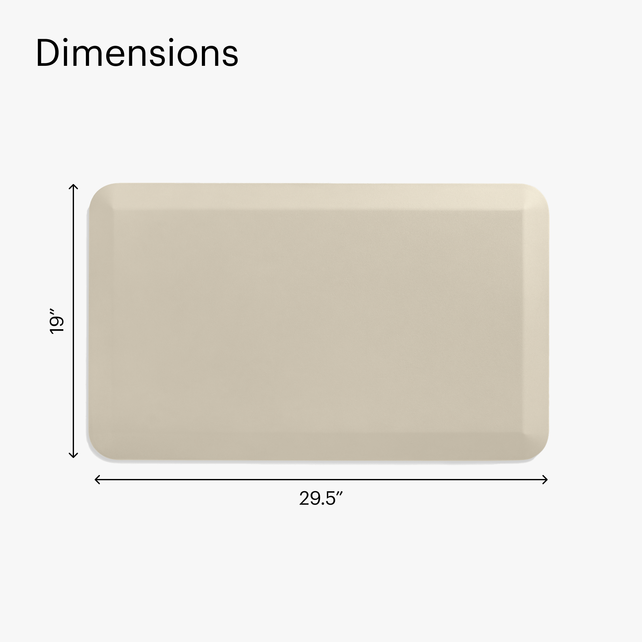 Standing Desk Mat - Bone