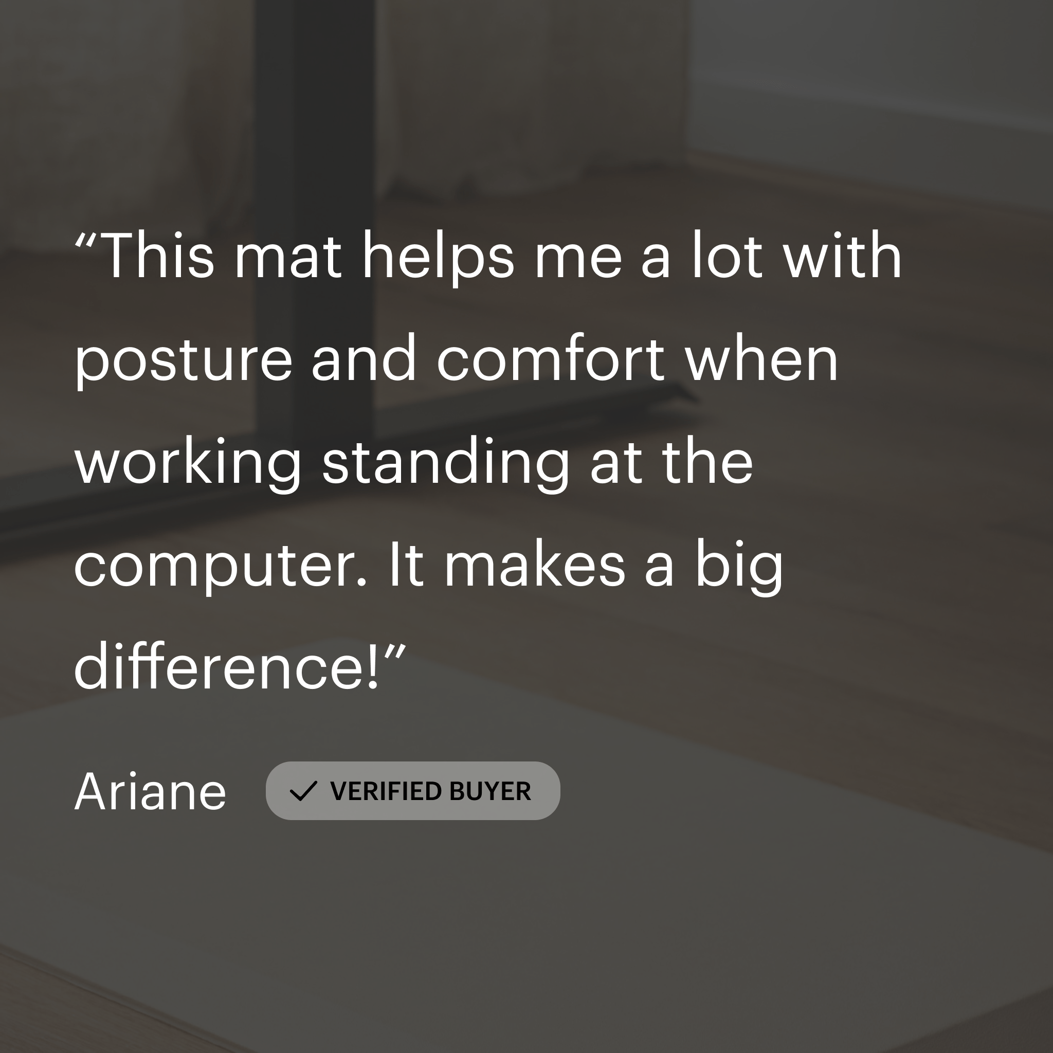 Standing Desk Mat - Bone - Black - Noir