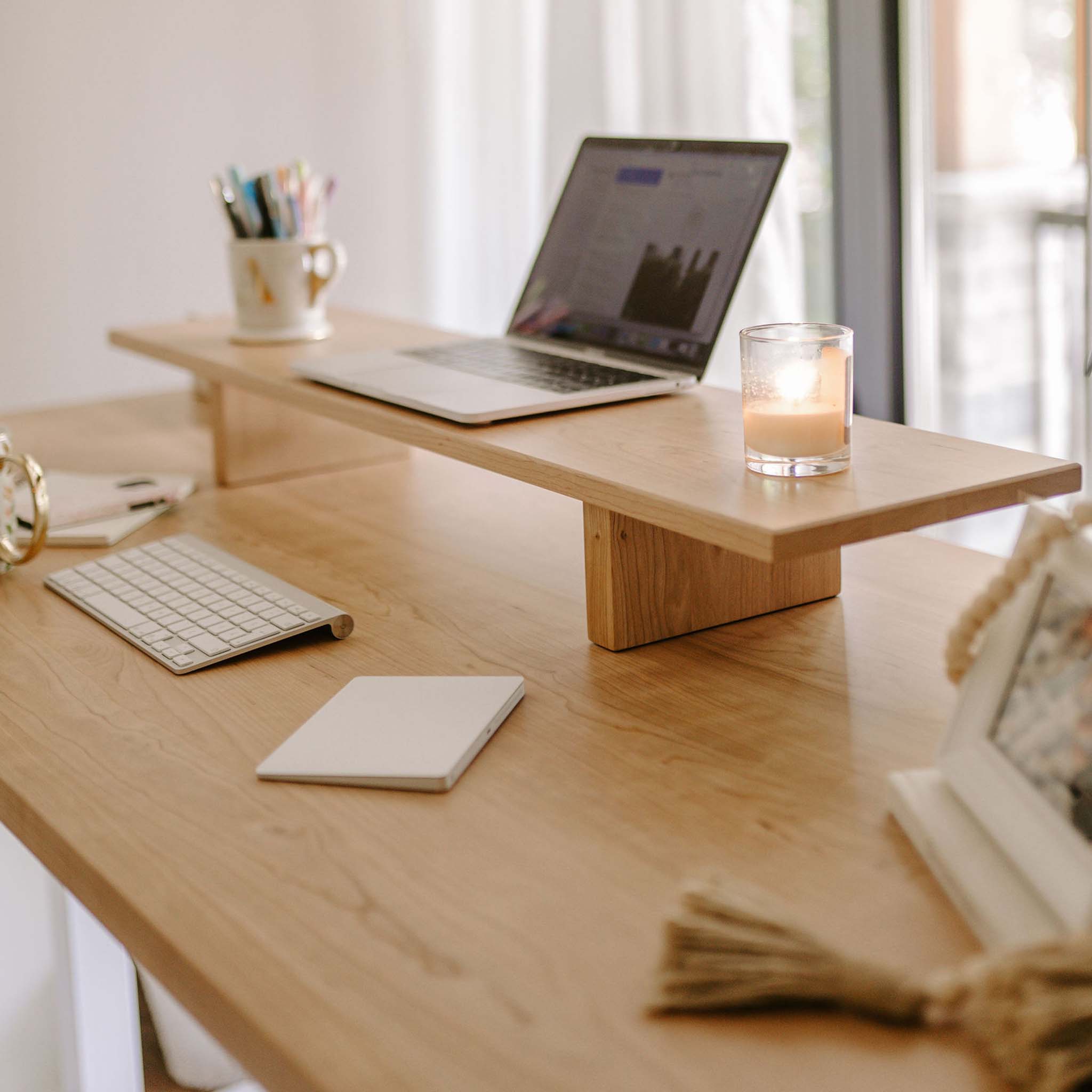 Sway Standing Desk - Cherrywood/Black - Cerisier/Noir - Cherrywood/White - Cerisier/Blanc