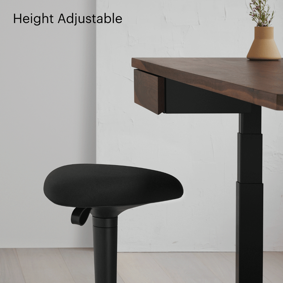 The Tilt Ergonomic Stool - Black - Noir - White - Blanc