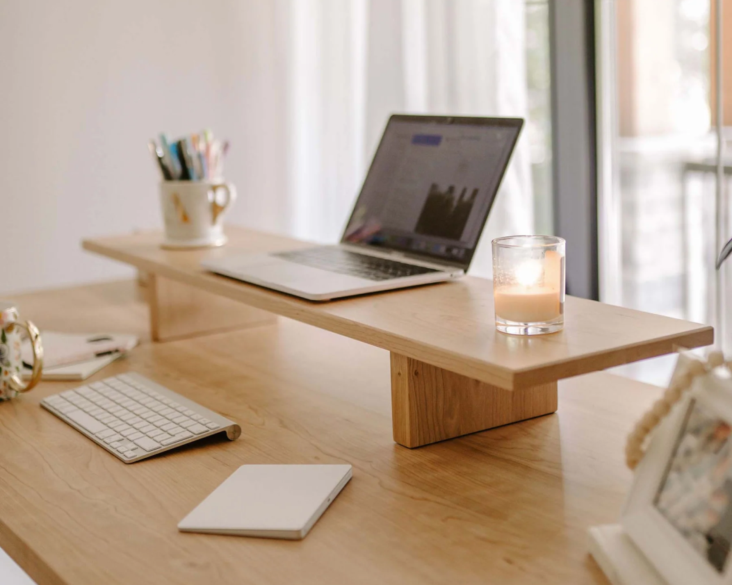 Monitor Stand Wooden Desk Shelf Ergonofis ergonofis