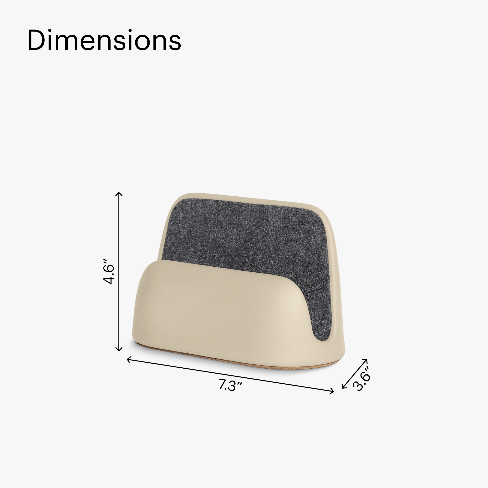 Vertical Laptop Dock - Sand - Sable