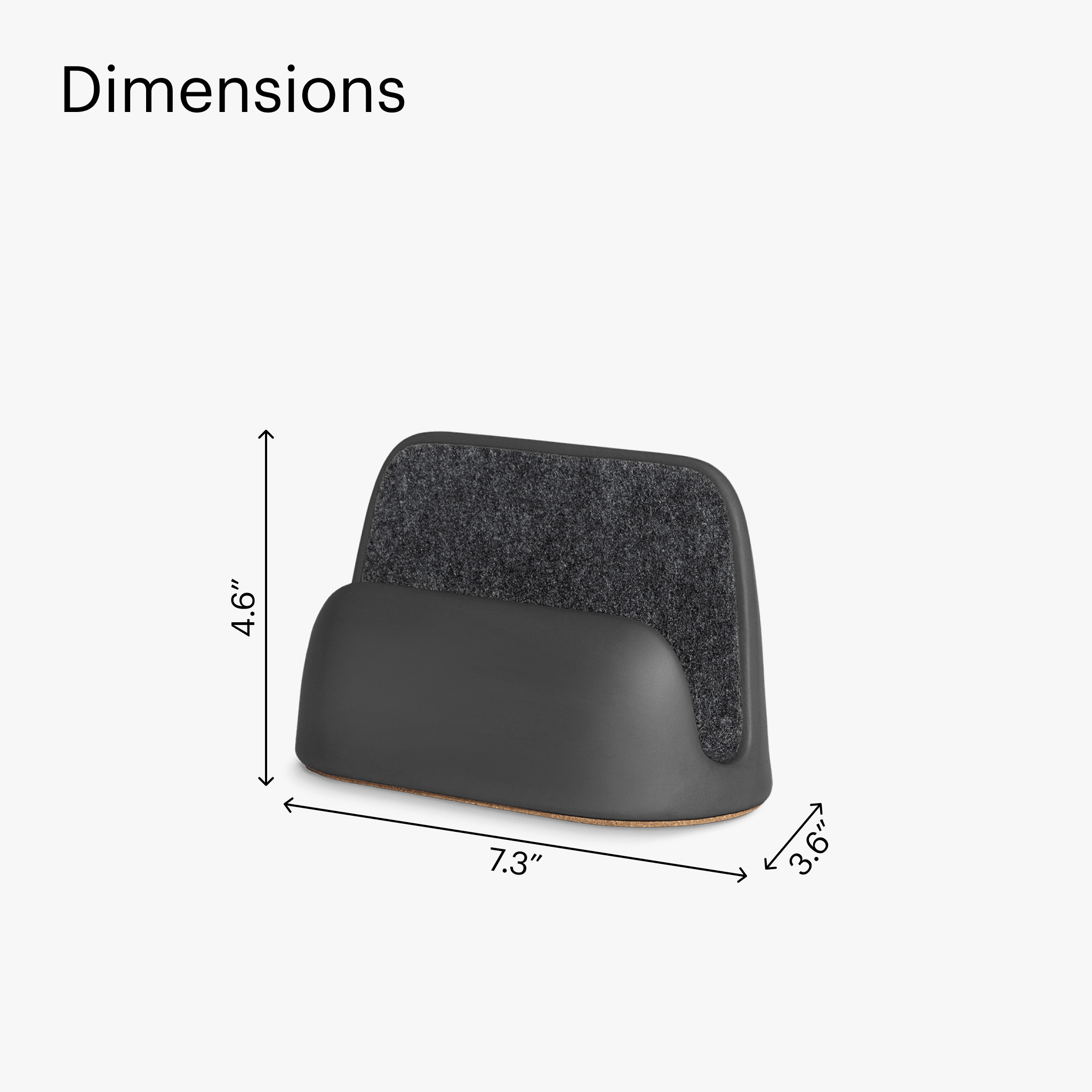 Vertical Laptop Dock - Coal - Charbon