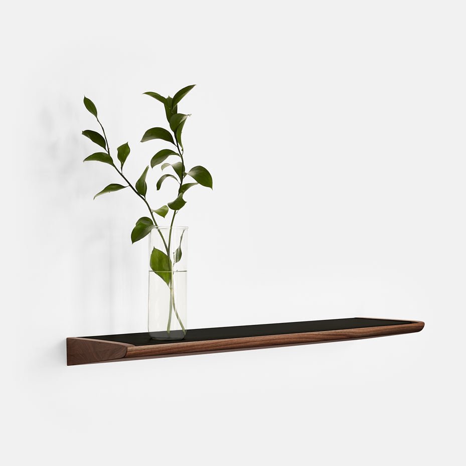 Ergonofis - Wall Shelf - Black-Walnut - Noir-Noyer