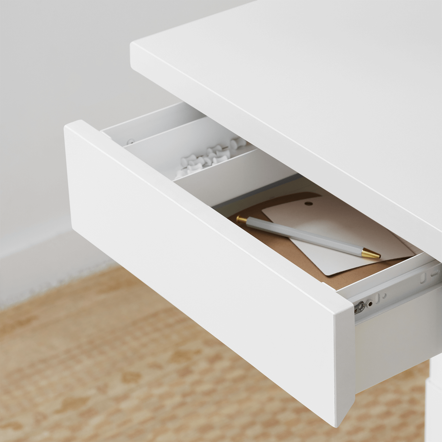 Desk Drawer - White-Ice white - Blanc-Blanc glacial