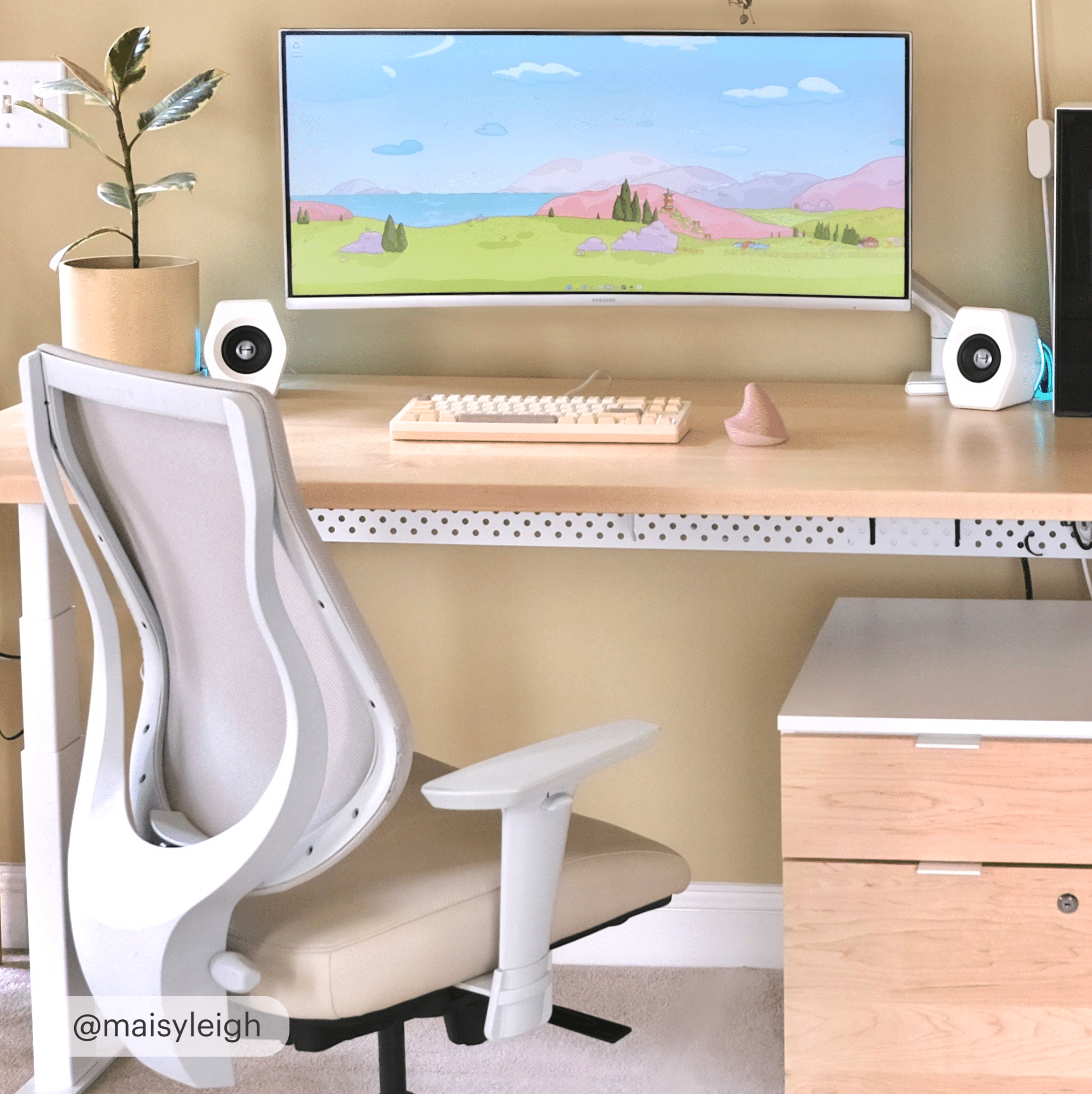 YouToo Ergonomic Chair - Ash-Cream – Beige