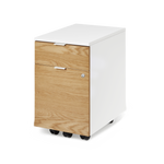 Neat Filing Cabinet - Cabinet-Color-White/Front-Panels-White Oak - Cabinet-Color-Blanc/Front-Panels-Chêne Blanc