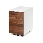 Neat Filing Cabinet - Cabinet-Color-White/Front-Panels-Walnut - Cabinet-Color-Blanc/Front-Panels-Noyer