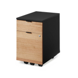 Neat Filing Cabinet - Cabinet-Color- Black/Front-Panels- Cherrywood - Cabinet-Color- Noir/Front-Panels- Cherrywood