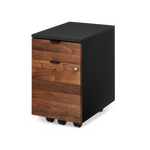 Neat Filing Cabinet - Cabinet-Color-Black/Front-Panels-Walnut - Cabinet-Color-Noir/Front-Panels-Noyer