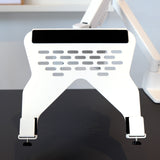Single Monitor Arm - White-Single-Laptop Tray - Blanc-Simple-Support à portable