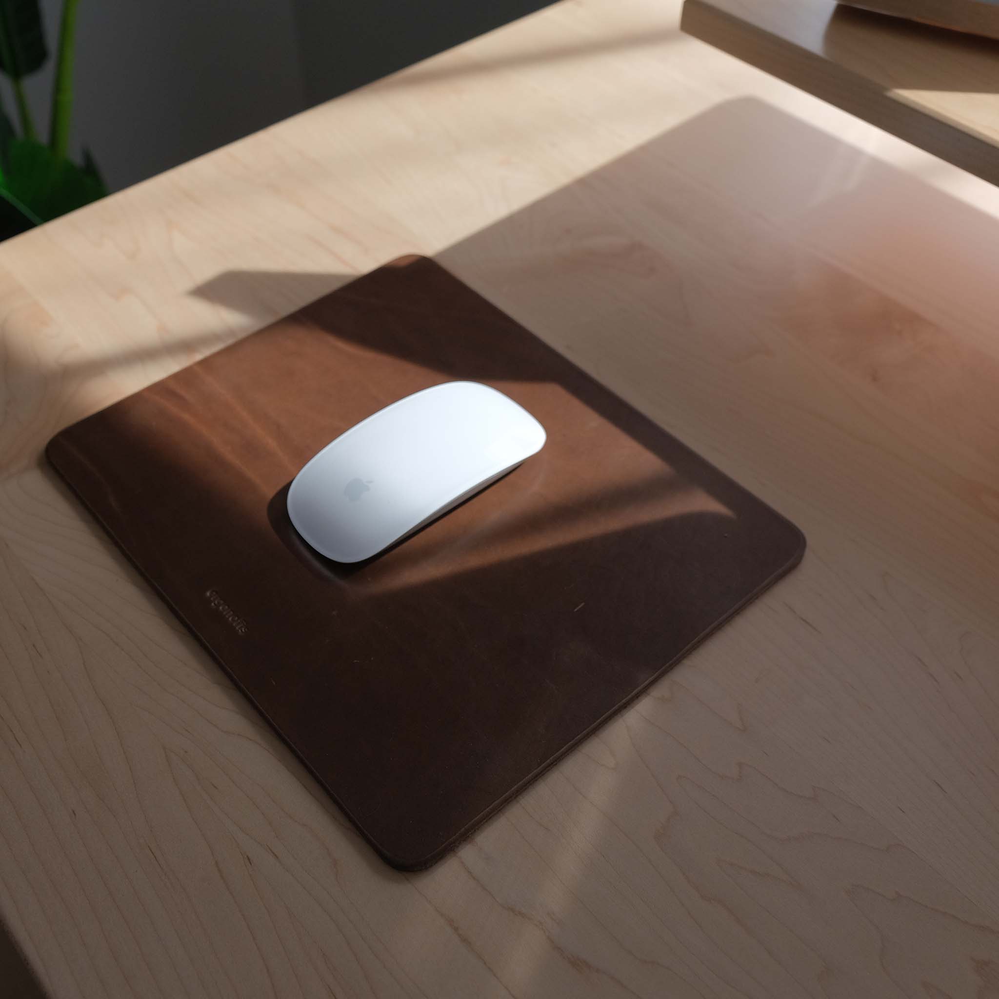 Caoy-Tapis de bureau en forme de L, tapis de souris de jeu en cuir