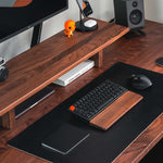Walnut Ergonomic Desk Shelf - Ergonofis